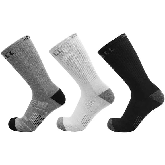Tripack Calcetines Largos Negros Gris Blanco 39-44