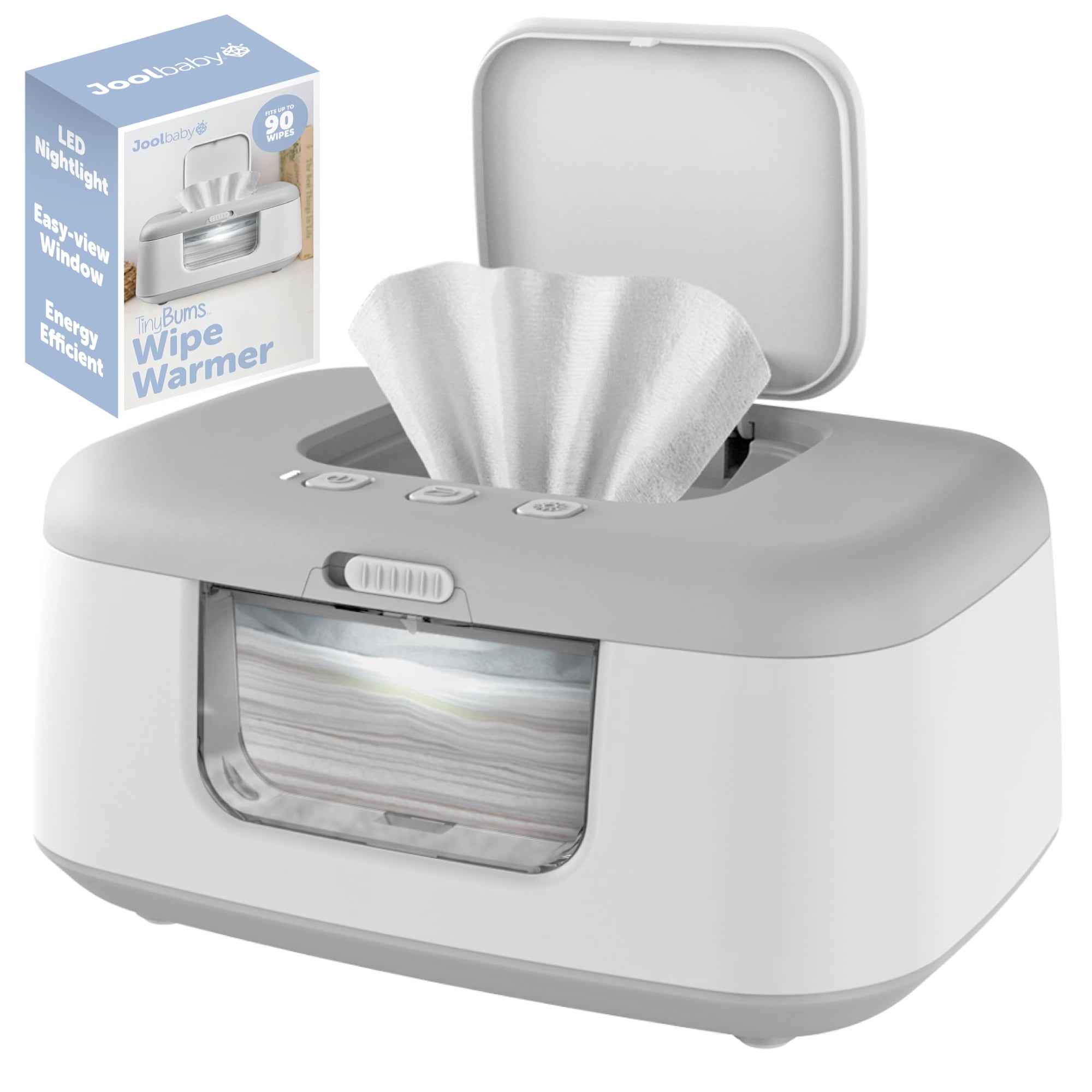 Calentador Y Dispensador De Toallitas Para Bebés Jool Baby Tinybums Con Luz Led