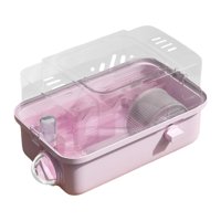 Magideal - Casa De Hámster Jaula Transparente Hábitat De Ventilación Grande Jaula De Animales Pequeños Para Animales Pequeños Planeadores De Azúcar Gerbils Conej Rosa