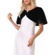 thumbnail image 4 of INSPIRE CHIC Chal Elegante de Piel Sintética para Mujer, Envoltura de Fiesta de Boda, Estola, Bolero L Negro, 4 of 6