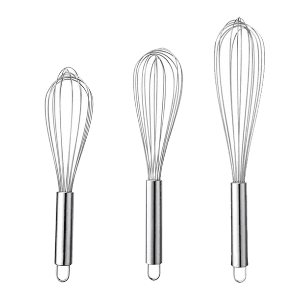 Juego de batidores de acero inoxidable, batidores de cocina, batidores de globo, batidores de alambre para cocina, paquete de 3