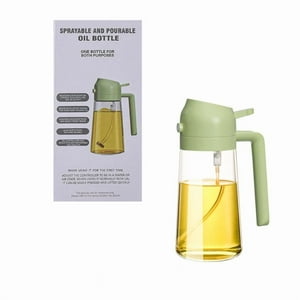Aventura Store - Dispensador Y Pulverizador De Aceite 2 En 1 Verde 470 Ml