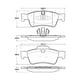 thumbnail image 2 of Pastillas Freno para auto Mercedes Benz GL500 2006-2012 Trasero, 2 of 4
