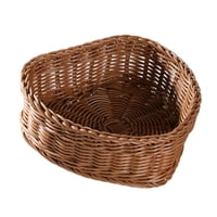 Bothyi - Cesta De Ratán De Imitación En Forma De Corazón Tejida A Mano Para La Mesa De Comedor Sharming