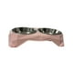 thumbnail image 1 of Plato Para Perro Gato Doble Acero Inoxidable Anti Hormiga Rosa, 1 of 2