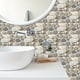 thumbnail image 2 of 6 Sheets, Stone Pattern Wall Paper, 3D Stone Peel And Stick Wall Tile Sticker, Kitchen Self-adhesive Faux Stone Wall Panels Stone Wall Decor Waterprof, Room Decor, Home Decor, 2 of 2