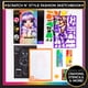 thumbnail image 2 of Cuaderno de bocetos moderno Rainbow High Scratch 'n Style con plantillas, 2 of 8