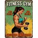 thumbnail image 1 of Letrero sala gimnasio terapia fitness vintage metal estaño hierro pintura decoración pared hogar club cueva hombre 30x20 cm, 1 of 6