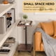 thumbnail image 3 of Mesa auxiliar C Table, altura ajustable, bandeja de TV giratoria de 360°, color nogal, 3 of 7