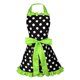 thumbnail image 2 of delantal ajustable casa cocina cocina mujeres algodón delantales bowknot verde, 2 of 3