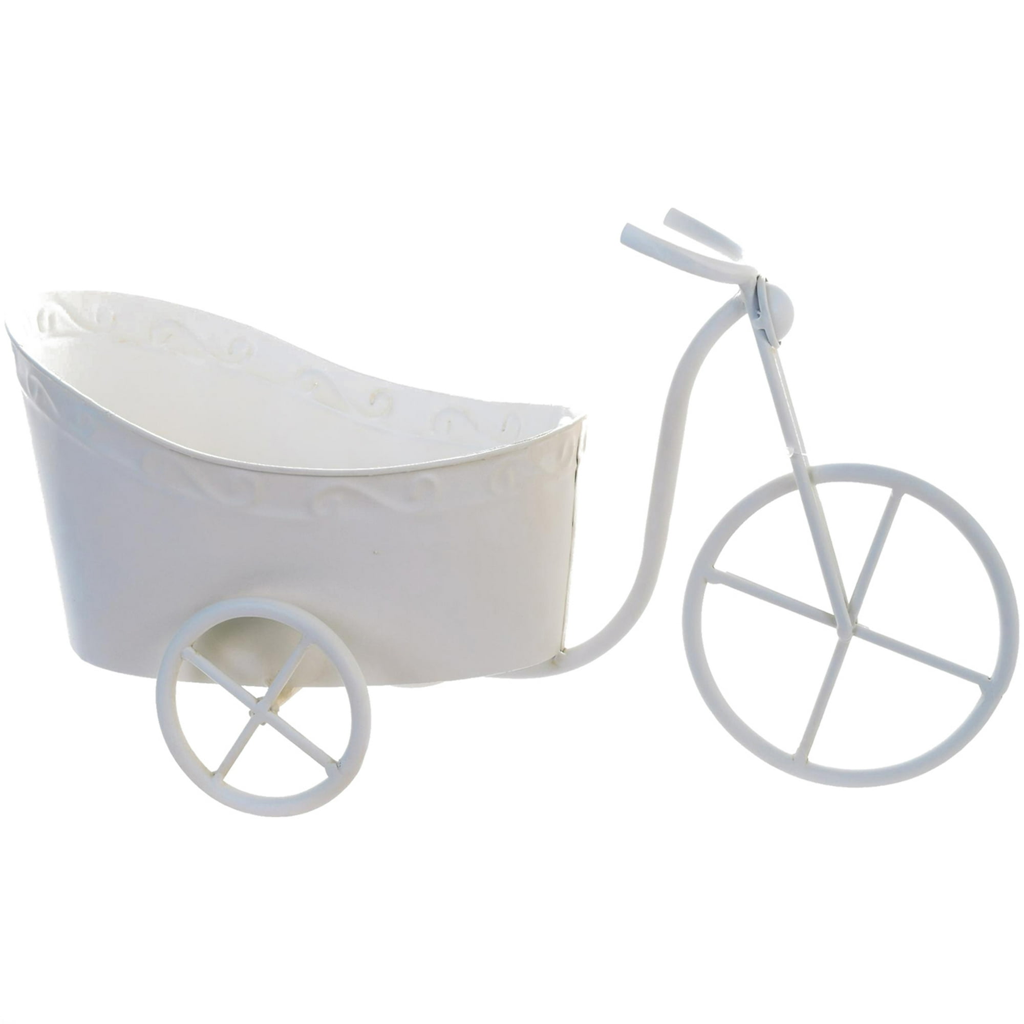 Porta Maceta Decorativa Triciclo Blanco Lider