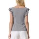 thumbnail image 3 of INSPIRE CHIC Blusas de Mujer Cuadros Cuello Cuadrado Mangas Volantes Blusa de Verano Negra S, 3 of 6