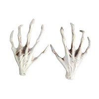 Magideal - 1 Par De Manos De Esqueleto De Halloween, Accesorios Espeluznantes, Decoraciones Espeluznantes, Manos De Halloween Para El Hogar, El Patio Y El Jardín