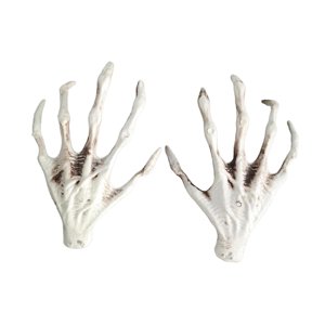 Magideal - 1 Par De Manos De Esqueleto De Halloween, Accesorios Espeluznantes, Decoraciones Espeluznantes, Manos De Halloween Para El Hogar, El Patio Y El Jardín