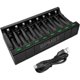 thumbnail image 1 of Cargador de Baterías SPMST 8 Ranuras 5V 2A USB Tipo C, 1 of 3