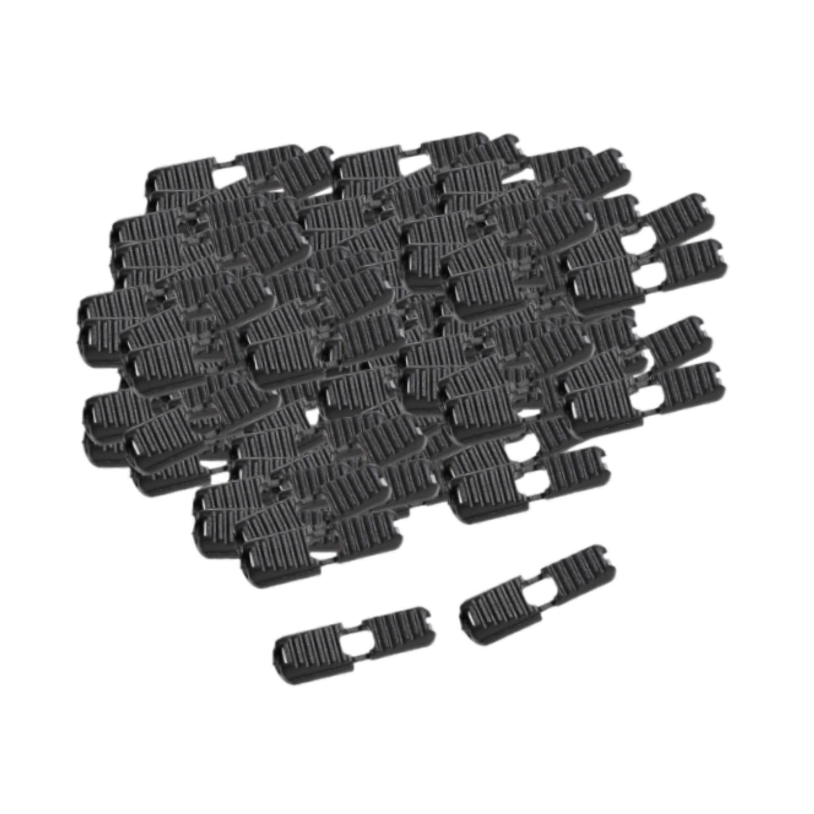 Bothyi - 100 Piezas De Lengüetas Para Tiradores De Cremallera, Extremos De Cordón, Hebillas Para Cordón De Paracaídas De Mochila