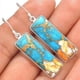 thumbnail image 1 of Gorgeous Women's Gemstone Turquoise & Zircon Inlaid Stud Earrings - A Stylish Accessory!, 1 of 5