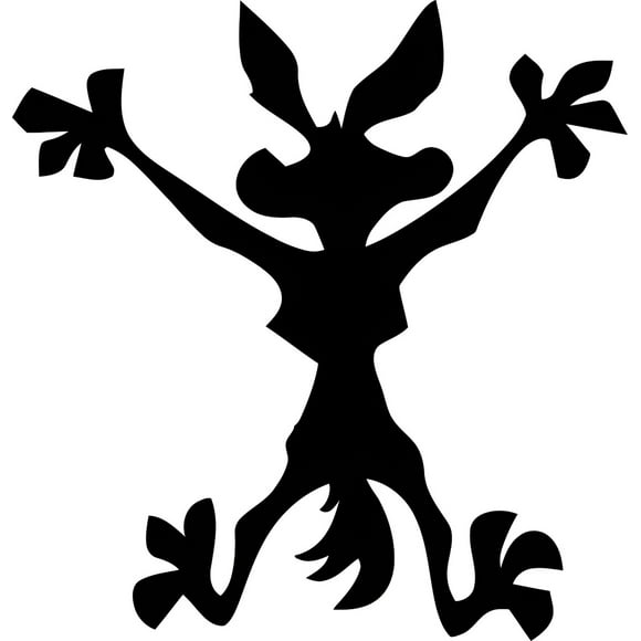 Sticker Coyote Choque Estampado Pared Auto Camioneta