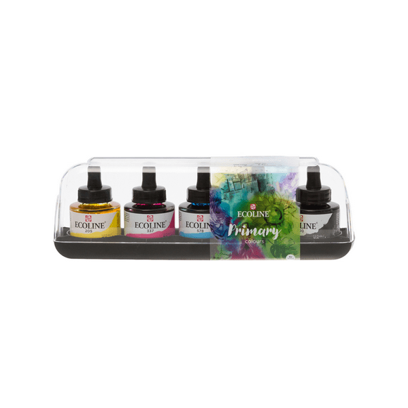 Acuarela Líquida Ecoline Con Gotero 5 Colores Primarios 30ml
