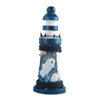 Magideal - Estatua De Faro De Madera, Adorno Con Temática De Playa, Centro De Mesa Creativo, Escultura Decorativa De Madera Para Dormitorio, Decoración Del Hogar