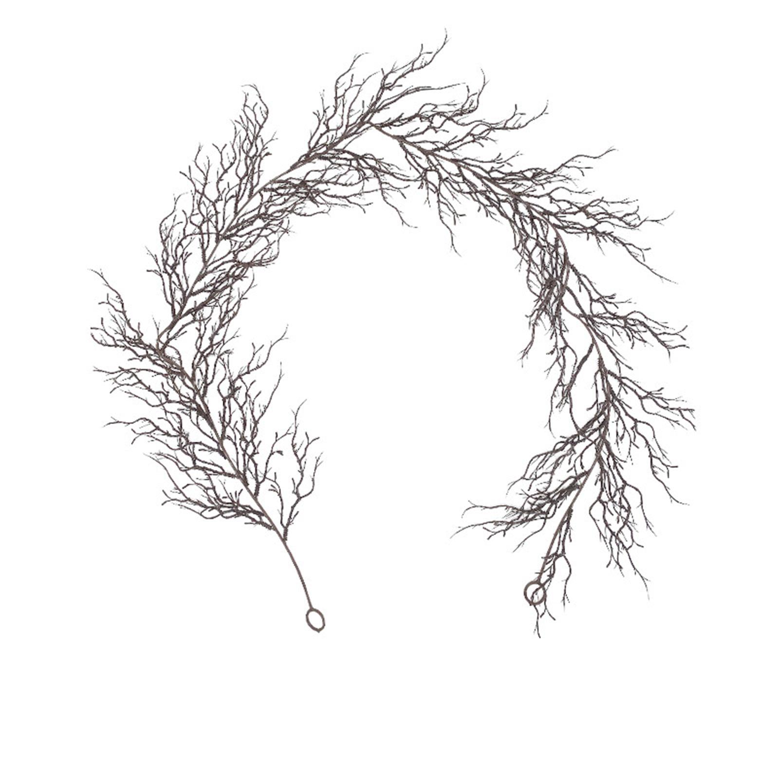 Magideal - Guirnalda De Ramas De Halloween, Guirnalda De Ramas Muertas, Rama Artificial Para Hacer Tú Mismo, Corona Para Escaleras Exteriores, Pared, Festival De Estilo A