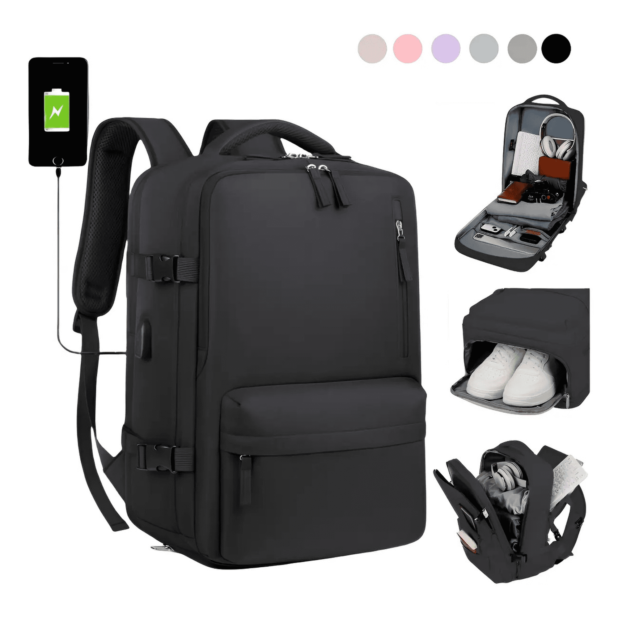 Mochila De Senderismo Impermeable De Viaje Grande Con Interf