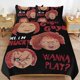 thumbnail image 1 of Bride of Chucky Bedding Set Duvet Cover Comfortable and Lightweight Cartoon Bedding 3 Piece Bed Set, 1 of 5