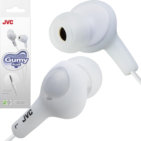 Audífonos Con Cable Jvc Hafx5W Gumy Plus De 3.5 Mm, Blancos