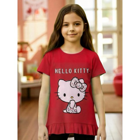 Polera Niña Hello Kitty Rojo 6