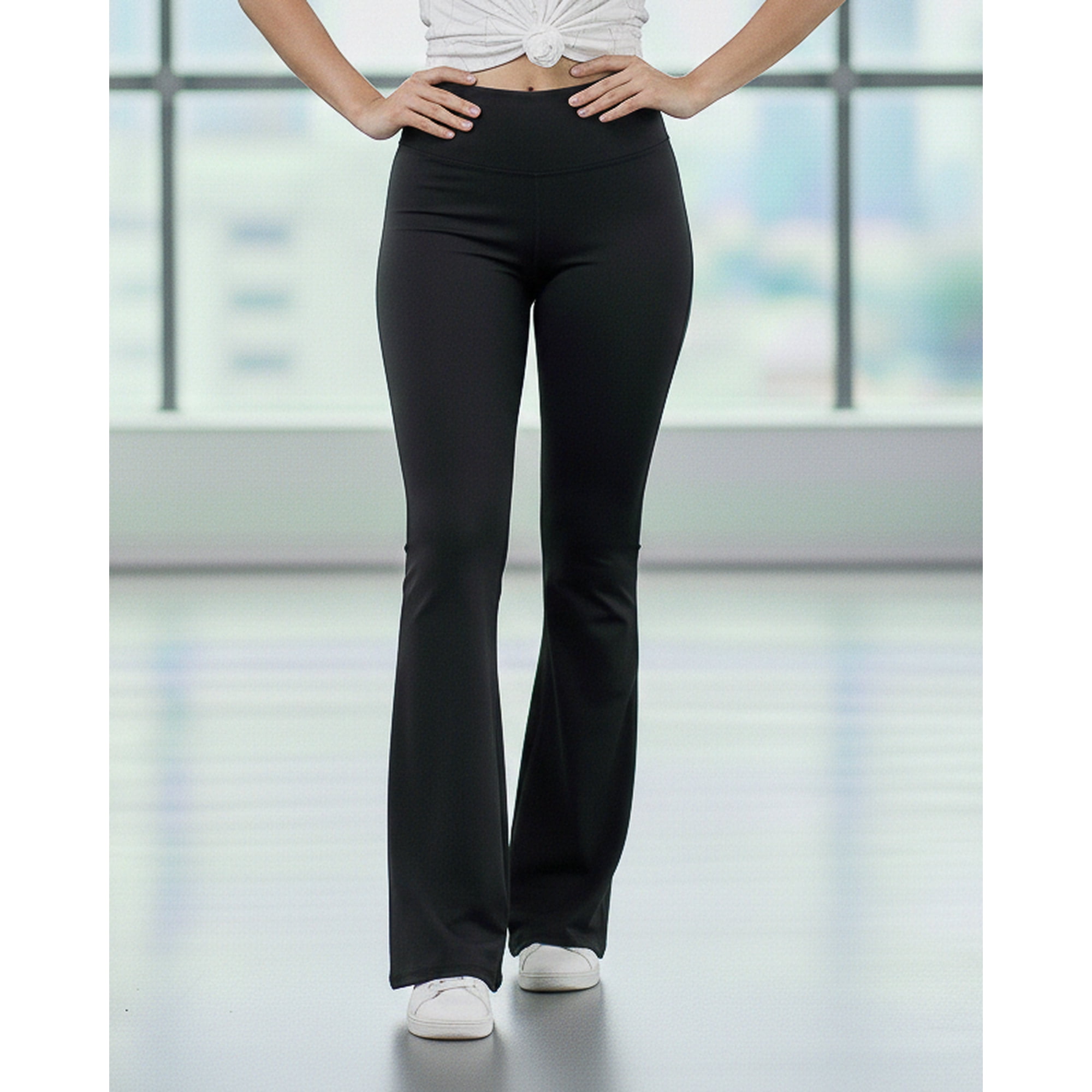 Flix Spa - Calza Deportiva Mujer Flare Tiro Alto Elasticada Gym