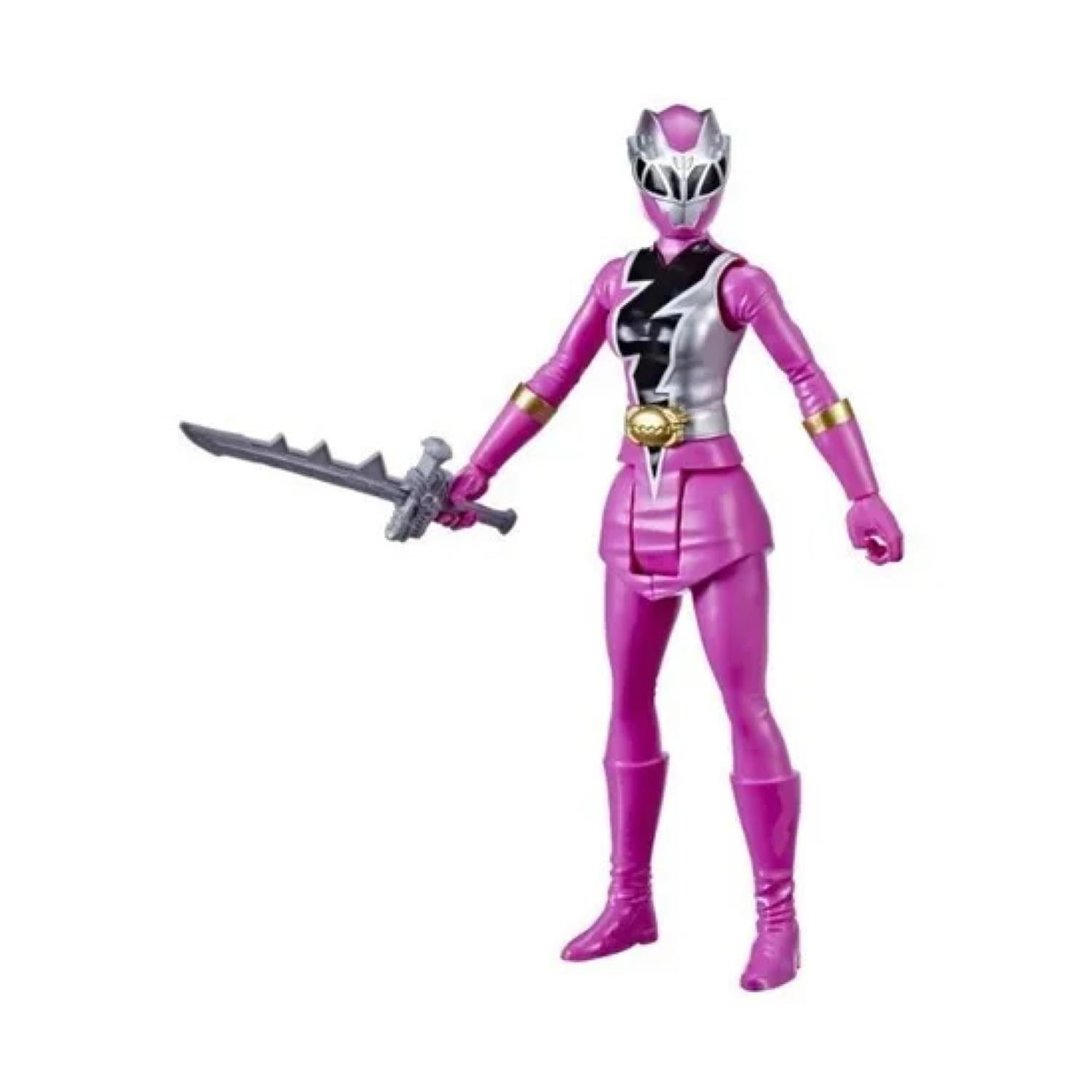 Total Click - Juguete Figura De Accion Articulada Power Ranger Dyno Rosa