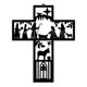 thumbnail image 1 of Cuadro Decorativo Cruz Pesebre Mdf Negro, 1 of 3