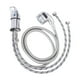 thumbnail image 5 of Kit de Grifo Y Rociador para Lavabo de Champú, Juego de Grifo para Lavabo de Champú de Acero Inoxidable, Mezclador de Agua Fría Y Caliente Fácil de In cabezal pulverizador plateado, 5 of 5