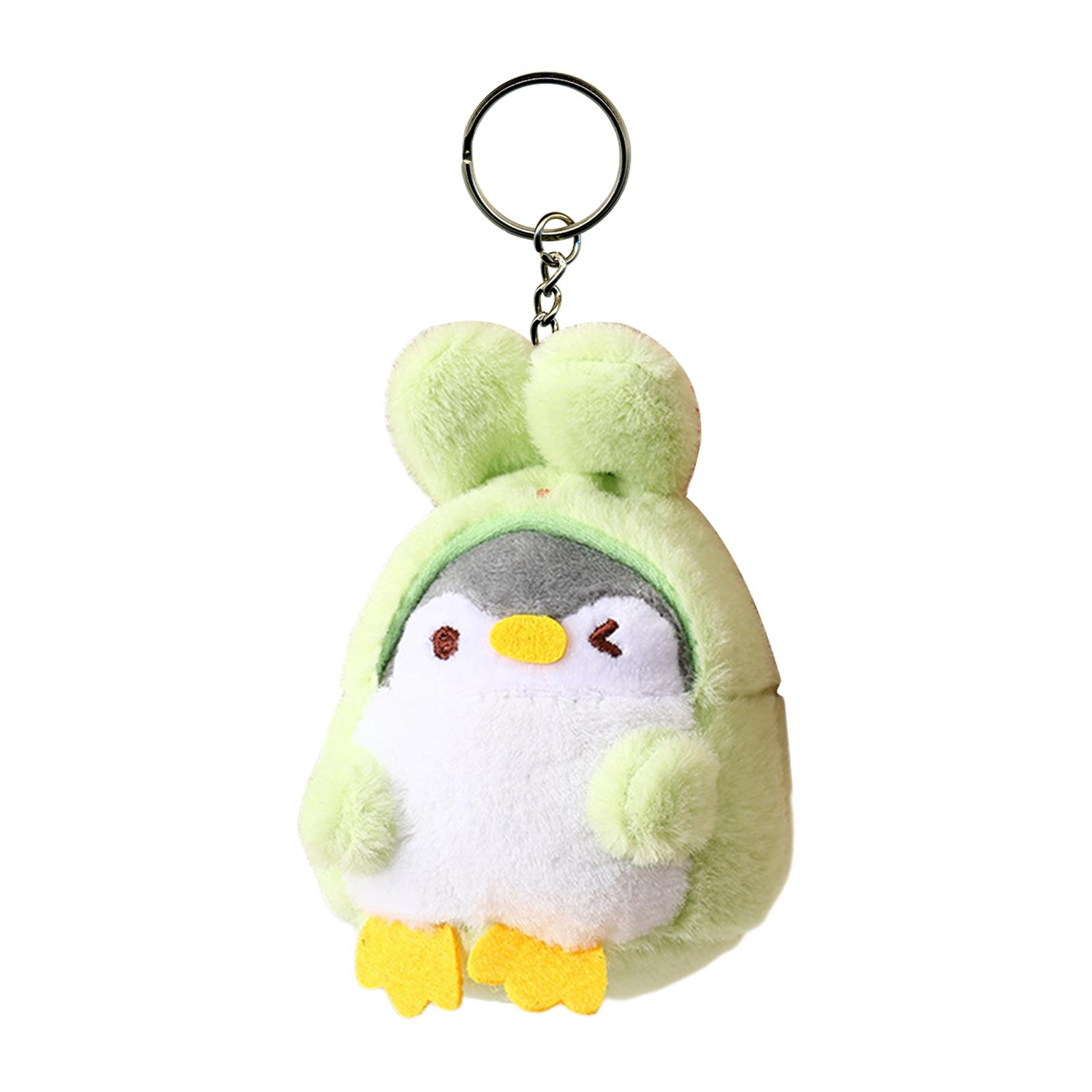 Magideal - Creativo Pingüino Muñeca Llavero Colgante Adorable Coche Llaveros Colgante Mochila Decoración Coche Llavero Mujer Bolso Accesorios Para Monedero Hogar Oreja Larga Verde