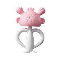 Ioensy - Mordedor Calmante Para Bebés De Silicona Juguetes Para La Dentición Para Bebés Rosa