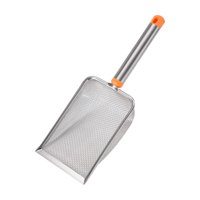 Magideal - Cuchara Para Ar Arena Para Gatos, Pala Para Arena Para Gatos, Agarre Cómodo Antiadherente, Pala Para Limpieza De Mascotas De Acero Inoxidable , Malla Malla 3.8X3.8Mm