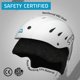 thumbnail image 5 of Casco de esquí STOMP talla pequeña blanco mate con bolsillo integrado para auriculares inalámbricos, 5 of 5