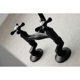 thumbnail image 3 of Grifo de cocina Kingston Brass KS213MB de montaje en pared, negro mate, 3 of 7