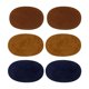 thumbnail image 3 of 3 Parejas Coser En El Codo Oval Parches De Rodillas Jeans Reparaciones Artesanía Marrón Bronceado Azul, 3 of 3