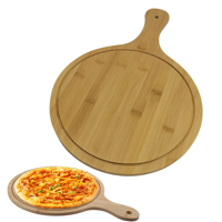 Genérica - Tabla Picoteo Redonda Circular Pizza Madera 40X26Cm
