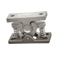 Magideal - Pestillo De Tope De Persiana Enrollable Doble, Protección De Cerradura De Puerta De Rv Con Mecanismo De Resorte, Cerradura De Gabinete Para Graneros,