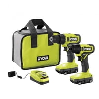 Ryobi - Kit Combinado Inalámbrico De 2 Herramientas De 18 V, Taladrador/Destornillador, Destornillador De Im