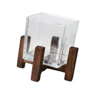 Bothyi - Jarrón De Flores Con Base De Madera, Decoración Para Centro De Mesa Para Bodas, Fiestas Y Oficinas