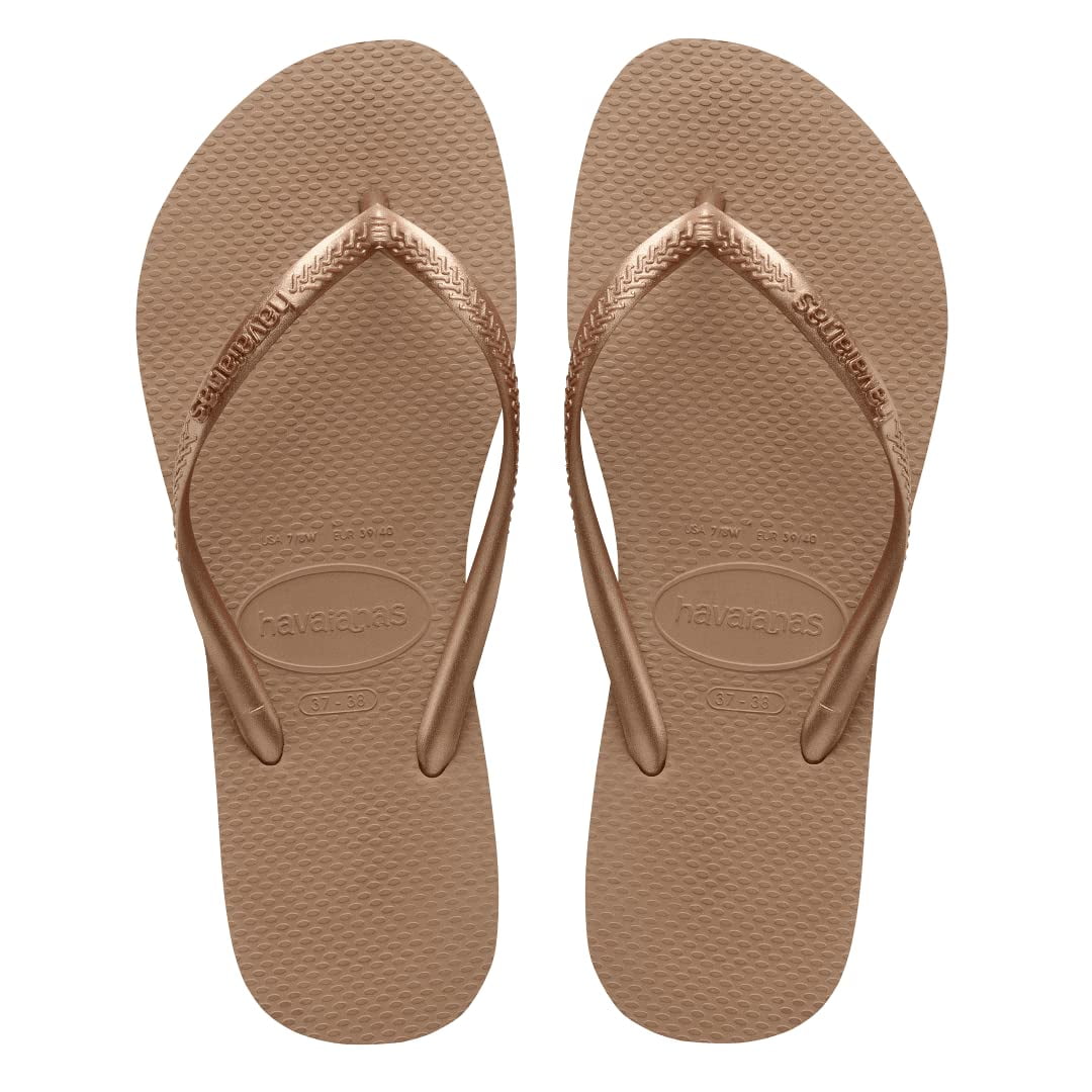 Sandalias Havaianas Slim Rose Gold Para Mujer - Talla 37/38 Br