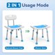 thumbnail image 3 of Silla de Ducha Ajustable Loyoda Respaldo 35-48 cm Capacidad 181 kg, 3 of 6