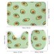 thumbnail image 3 of Aguacate-theme 4-Piece Shower Curtain Set with Rugs, Waterproof Bathroom Decor Set Includes Bath Mat, U-Shaped Rug, Toilet Lid Cover and Curtain with Hooks, 3 of 6