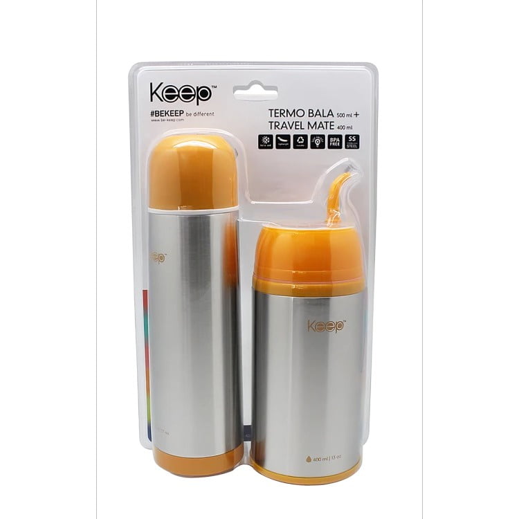 Termo Mate Acero Keep Amarillo