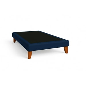 Ethan Desing - Base Cama 1.5 Plazas 105X190 Azul Francia En Lino