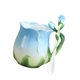 thumbnail image 4 of Taza De Café De Flores Copa De La Mañana Caca Para Beber Taza Para Té Café Con Leche Azul, 4 of 5