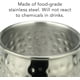 thumbnail image 5 of Juego de 4 tazas Moscow Mule, 100 % artesanales, de cobre puro de 500 ml y asas de latón dorado. 9,4 cm de diámetro x 10 cm de alto., 5 of 6
